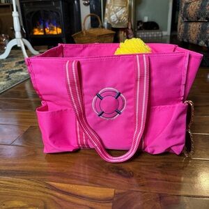 Thirty-One Pink Nautical Tote Bag